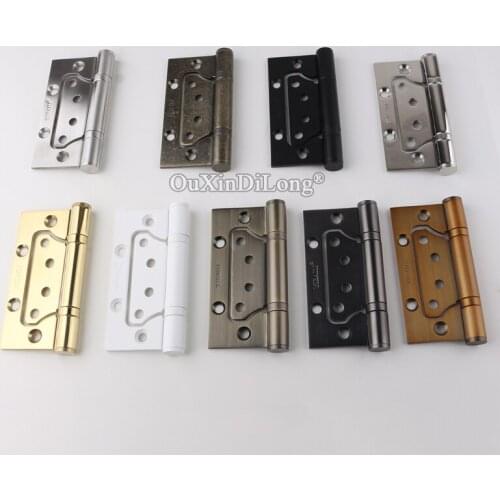 High Quality 2PCS 4Inches Stainless Steel Door Hinges Mute Bearing Furniture Door Hinges Smoothly and Mute Child Hinge 9 Colors