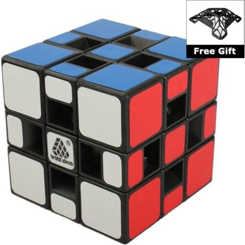 WitEden Wormhole I Magic Cube Speed Puzzle Cubing 3x3x3 Cube Educational Toys with Bracket