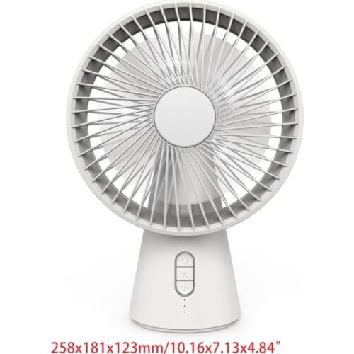X37A Desk Fan USB Rechargeable Rotating Fan Adjustable Angle Cooling Desktop Fan Electric Personal Fans Laptop Fan With Lamp