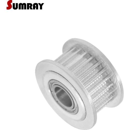 SUMRAY Idler Pulley 3M 25T Toothed Pulley Wheel with teeth Bore 3/4/5/6/7/8/9mm Idler Bearing Motor Pulley Width 11/16mm 2PCS