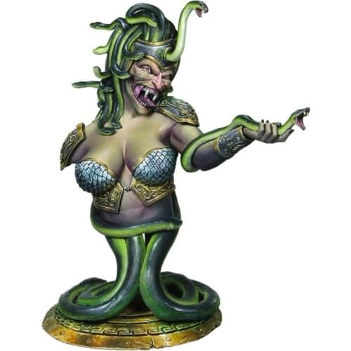 1/8 bust woman with snake include 2 heads and base toy Resin Model Miniature resin figure Unassembly Unpainted