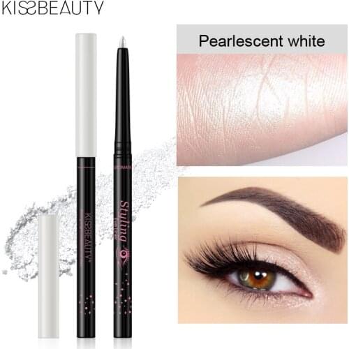 1 Pcs Automatic Rotating Silkworm Pen Eye Shadow Pen Shimmer Smooth Waterproof Easy To Color Long-lasting Cosmetics TSLM2
