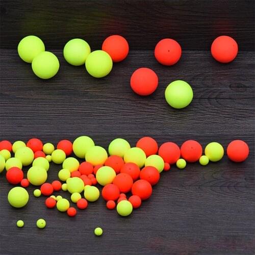 100PCS EPS Foam Fishing Floats Buoyancy Ball Floating Bobbers Carp Bottom Rig Material Saltwater Freshwater Fishing Accessories