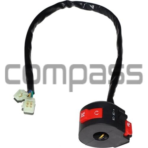 3-function left switch assembly for 50 cc 70cc 90 cc 110cc 125 cc ATV four-seater four-wheeler