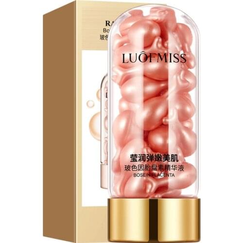 30pcs Hyaluronic Acid Serum Placenta Essence Whitening Face Serum Capsule Hydrating Moisturizing Skin Repair Skin Care TSLM1