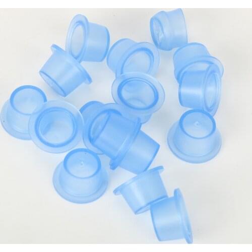 500Pcs Tattoo Ink Cup S/M Size Silicone Soft Permanent Tattoo Eyebrow Makeup Pigment Container Caps Disposable Accessories