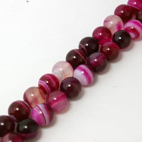 8mm Stripe Onyx Beads Natural Stone Beads Dyed 15'' For DIY Bracelet BTB027-12