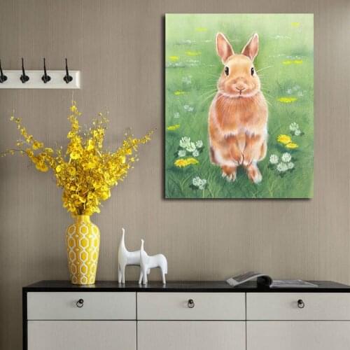 DIY colorings pictures by numbers with rabbit picture drawing painting by numbers framed Home