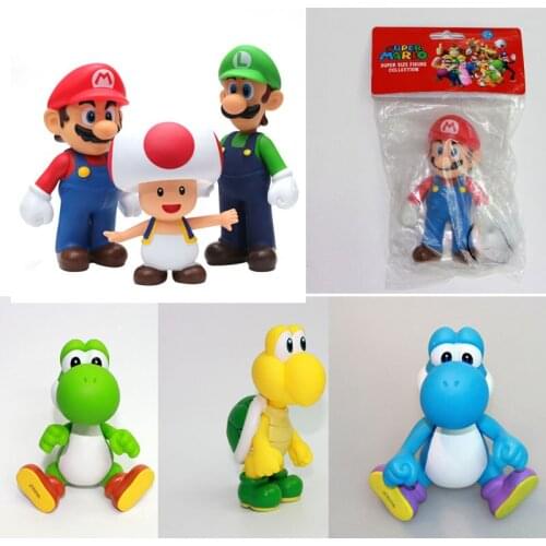 SuperMario Toys Mario Bros Luigi Odyssey Figures Yoshi Peach Action Figures Toy Model Cartoon Mario Anime Figure Ornament Gift