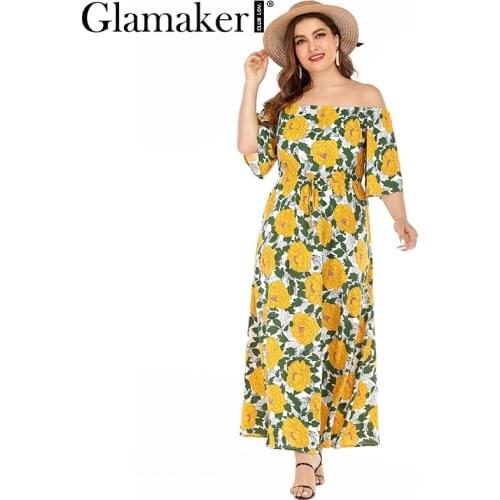 Желтые летние платья Glamaker China At AliExpress