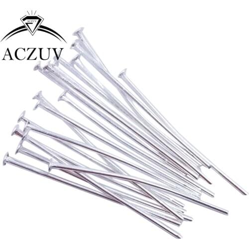 Silver Plated 20mm 30mm 35mm 40mm 45mm 50mm 5000pcs Metal T-Shape Flat Head Pin DIY Jewelry Headpins Findings Accessories HPF002