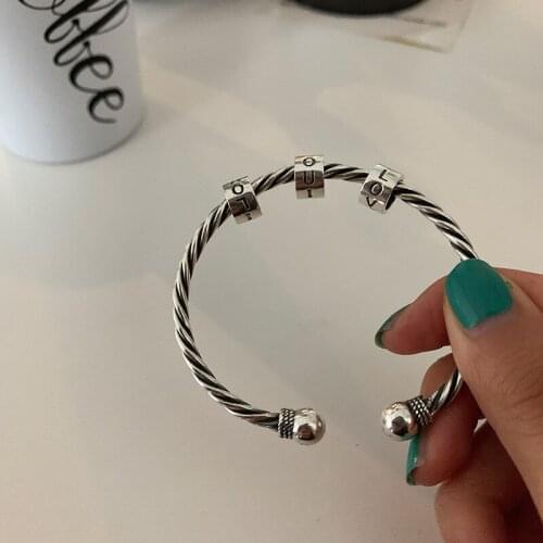 Miuoxion Retro Circle Letter Twist Bracelet Fashion Personality Party Jewelry For Women Feature Namour Charm Gift All Seasons