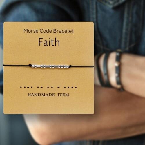 Unisex Fashion Adjustable Morse Code Bracelets Friendship Jewelry Decoration