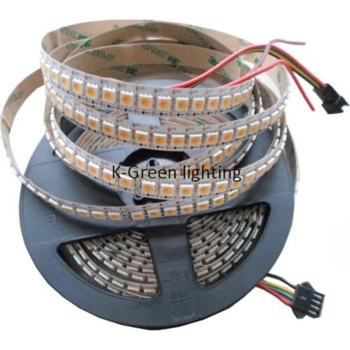 1mX Programmable addressable SK9822 5050SMD WW/ CW / NW led strip light DC5V input 144LED/m white PCB free shipping