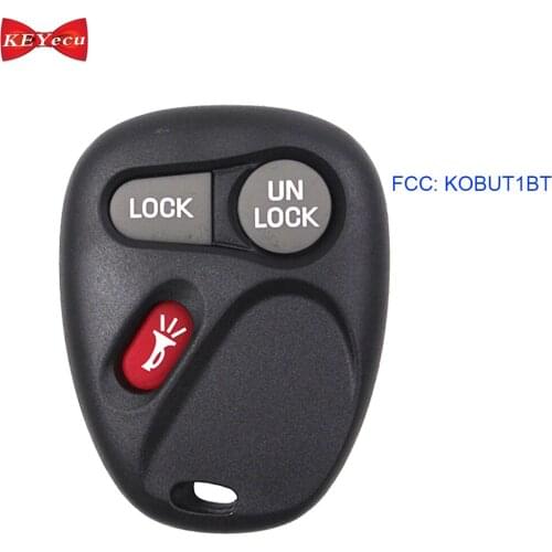 KEYECU for Chevrolet Silverado S10 Tahoe for GMC Sierra Sonoma Yukon for Isuzu Hombre Replacement Remote Key Fob FCC KOBUT1BT