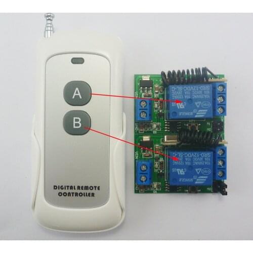 433M Large Power 2 Button PT2262 Control RF Wireless Remote On/off Switch + Delay Time Timer Controller Link