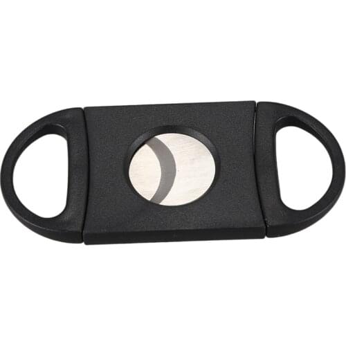 Oval-Shaped Cigar Cutter, Double Cut Blade