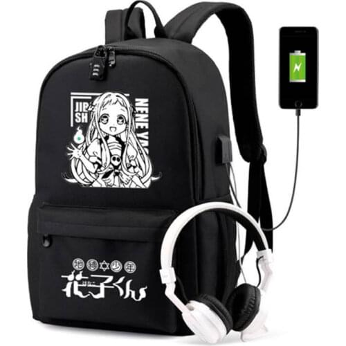 Anime Toilet-Bound Hanako kun Backpack School Bag Work Leisure Bag Fashion Travel Bags for Teenager Girls