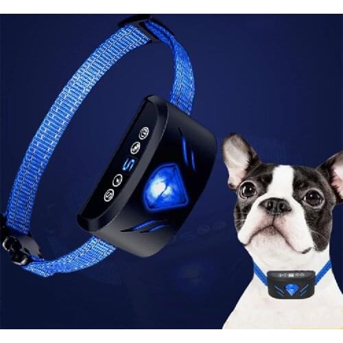 Dog Bark Collar Rechargeable Anti-Barking Training Collar Reflective Dog Collar for Small Medium Large Dogs Upgraded Flash work