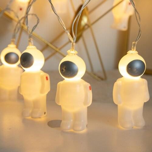 Cosmic Dreamy Led String Lights Astronaut Holiday Lights Atmosphere Bedroom Outdoor Decor Lights Party Lights Halloween Lights