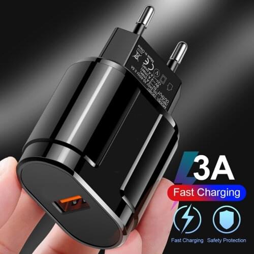 Universal USB Charger Fast Charge 3.0 Rapid USB Wall Charger Adapter EU US Plug Phone Charger Quick Charge Fast Charging