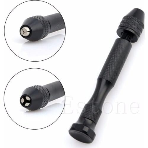 0.3-3.2mm Mini Manual Aluminum Hand Drill Chuck Twsit Micro Drill Bit Tool New