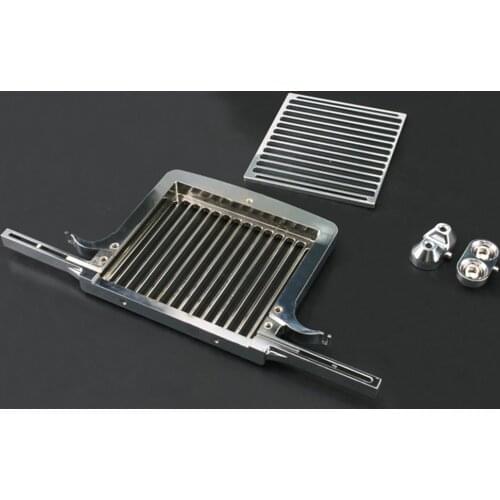 1/14 Rc American Truck Front Bumper For Tamiya Tractor king hauler Middle Grid Front Bumper Protector Guard Model LESU