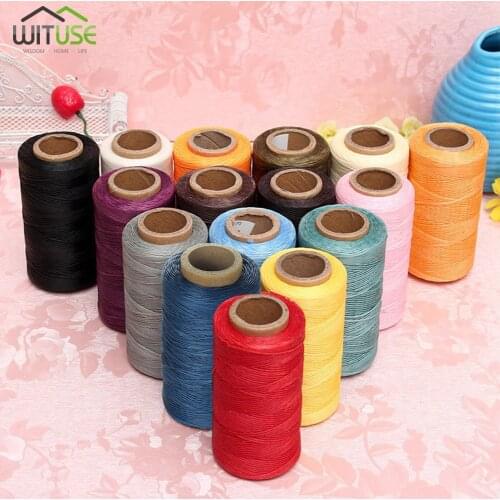 16Pcs/set High Quality Durable 260 Meters 1mm 150D Leather Waxed Thread Cord for DIY Handicraft Tool Hand Stitching Thread