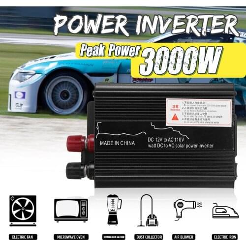 3000W Car Solar Power Inverter 12/24V To 110/220V Modified Sine Wave Converter