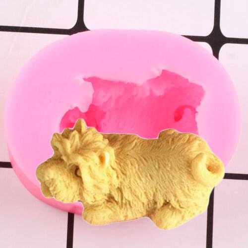 3D Dog Shape Silicone Mold Handmade Soap Mould Cupcake Topper Fondant Cake Decorating Tools Chocolate Candy Resin Clay Molds