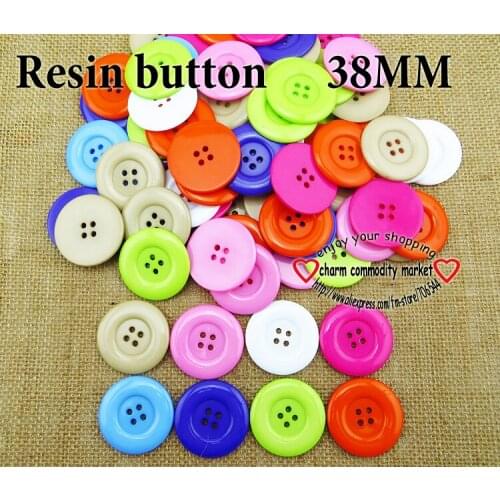 10PCS Round Mixed /Single RESIN Coat Buttons 38MM Garment Decorative Button Boots Sewing Clothes Accessory R-076G