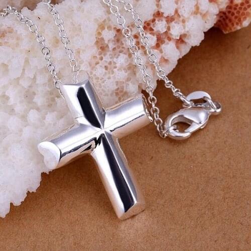 925 jewelry silver plated Jewelry Pendant Fine Fashion Cute 925 jewelry silver plated Cross Necklace Pendants Top Quality CP089