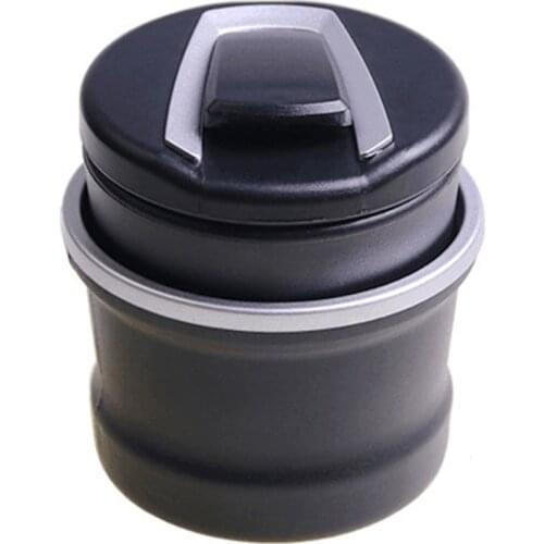 Car Auto Ashtray Smokeless Ashtray Cigarette Holder with Inner LED Light and Anti-slip Rubber Bottom #W0
