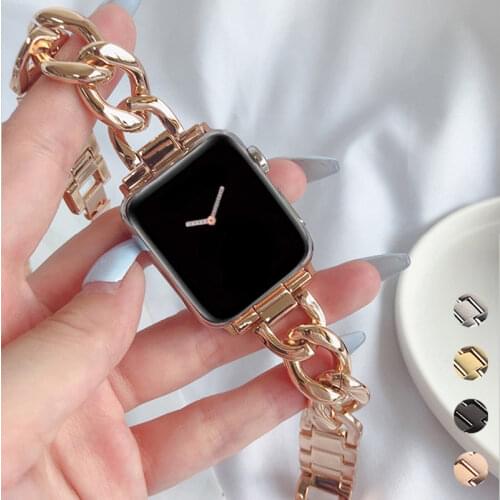 Luxury Watch Band for Apple Watch 6 5 4 3 2 1 Women Lady Diamond Stainless Steel Bracelet for iWatch 6 44MM 40MM 42MM 38MM Strap