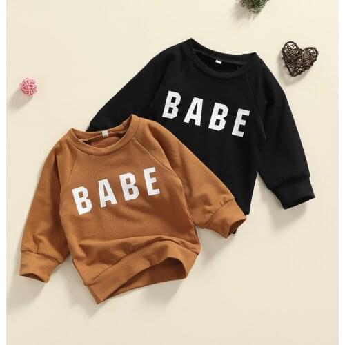 Autumn Spring Kids Sweatshits Boys Girls Clothes Kids Letter Print Long Sleeve Pullover Tops Casual Loose Baby Hoodies Coats