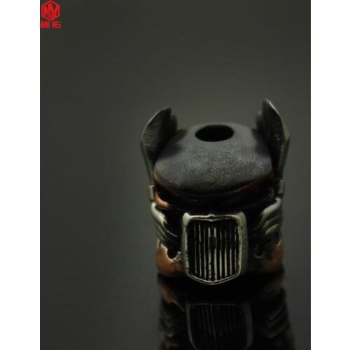 EDC Retro Paracord Bead Cupronickel Car Robot Brass Knife Bead Locomotive Outdoor Bracelet