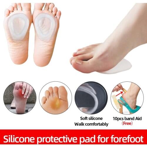 Elastic Silicone Forefoot Silicone Shoe Pad Orthopedic Corrector Anti-Slip Insole Foot Cushions Protection Pain Relief