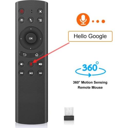 G20S 2.4G Wireless Fly Air Mouse Gyro Voice Control Keyboard Motion Sensing Universal Mini Remote Control For Android TV Box PC