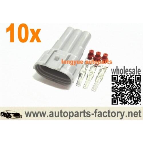 Longyue 10set Alternator Male Connector nippon Denso for Mitsubishi Oval Harness for Toyota Suzuki