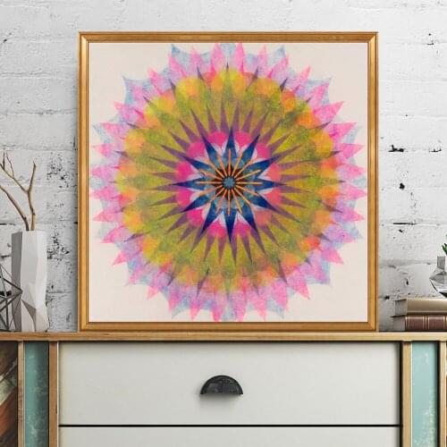 Brown Background Arabic Art Pictures Living Room Square Sizes Wall Art Decor No Frame Poster Oil Painting Decoration