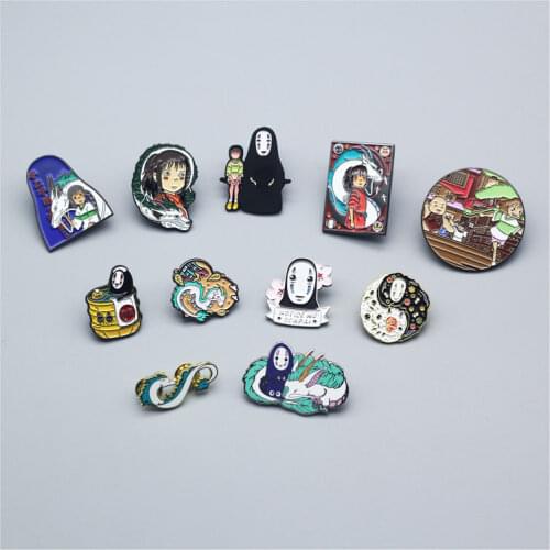 Cute Cartoon Comic Brooch Interesting Metal Enamel Badge Denim Jacket Backpack Pin Decoration Childrens Fashion Gift