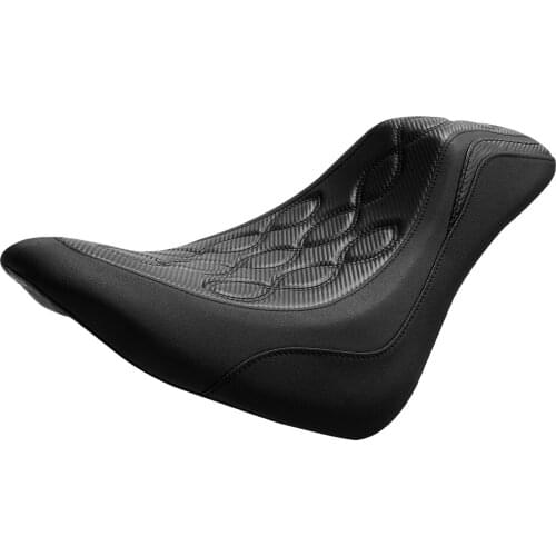 Motorcycle Stitch Driver Solo Seat For Harley Softail Deluxe FLDE FLHC FLHCS FLSL FXBB 18-20