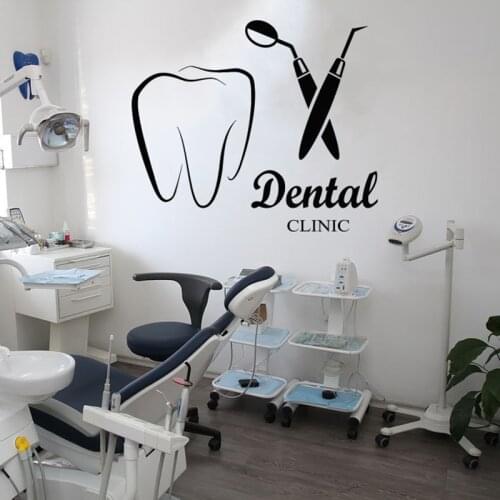 Dental Clinic Wall Decal Dentist Dental care Wall Sticker Teeth clinic Decoration Accessories Removable Vinyl Tooth Mural X418