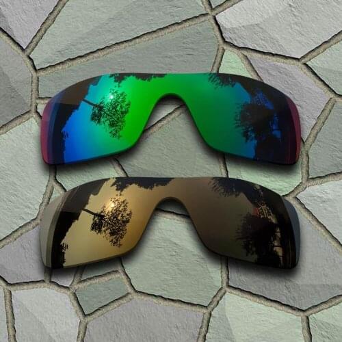 Jade Green&Bronze Copper Sunglasses Polarized Replacement Lenses for Oakley Batwolf