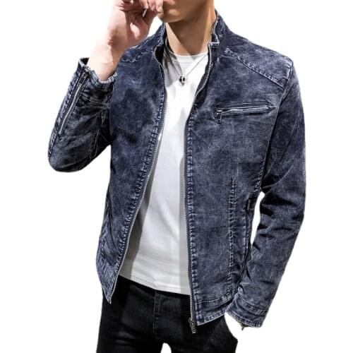 2021Spring and Autumn New Mens Retro Denim Jacket Youth Casual Jacket Fashion Men Clothing Streetwear Mens Tops Slim Coat