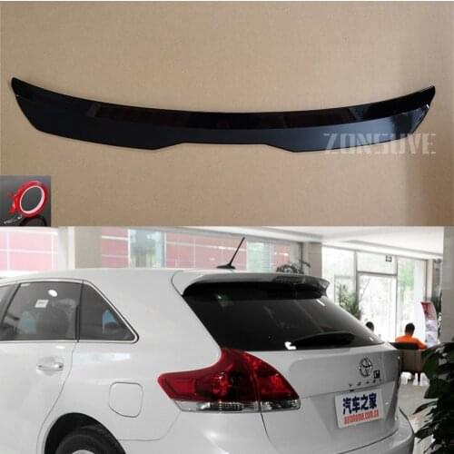 Use For Toyota Venza 2011--2013 Year Roof Spoiler Carbon Fiber Look Accessories Body Kit Factory Style