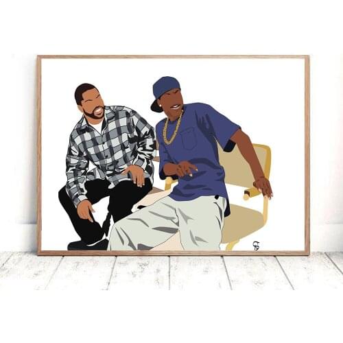 Classic Friday Movie Poster 90s Black Art Hip Hop Singer Star Painting Colorful Canvas Poster Christmas Gift Friend DormPicture