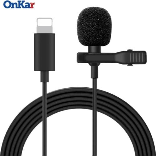 Mini Microphone Recording MIC Professional Lavalier Lightning Microphone 1.5M 3M 6M For iPhone XS XR X/11/8/8 Plus/6/7 Plus iPad
