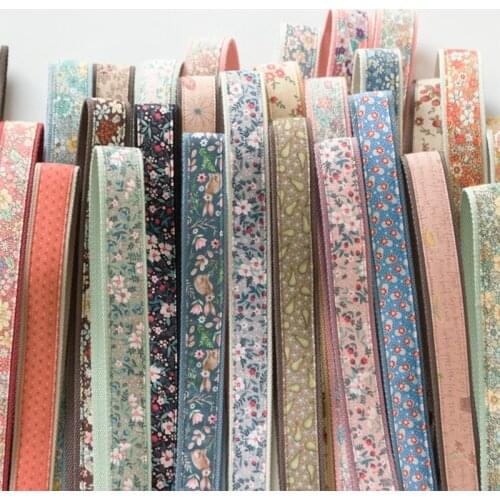 3cm Thick Hand-Held Webbing Backpack Sports Bag Oblique Shoulder Strap Polyester Floral Fabric Strip By The Yard