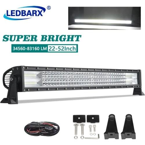 LEDBARX 22" 32" 42" 52" Inch Off Road LED Light Bar Spot Flood Combo LED Work Light 12V 24V For Truck SUV ATV 4X4 4WD Tractor